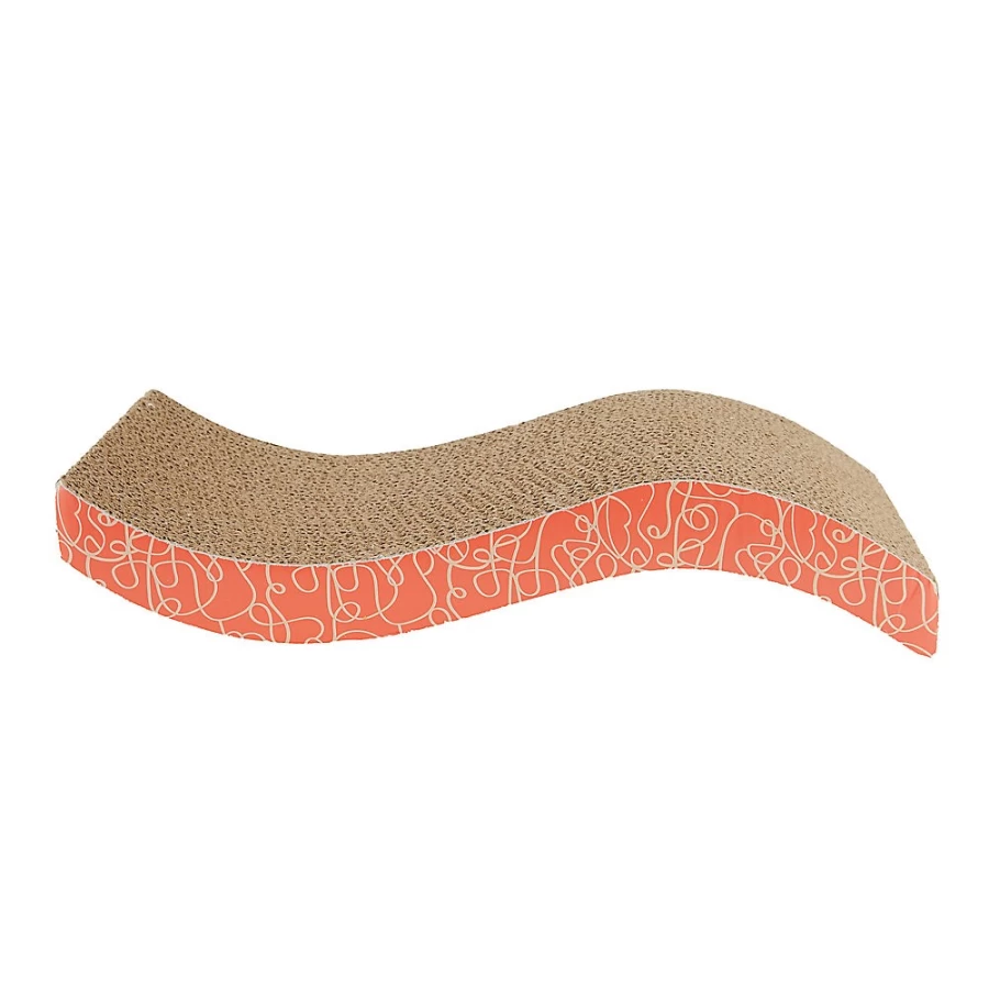 PetSmart Whisker City Corrugated Cardboard Cat Scratcher with Wavy Design for Indoor Cats