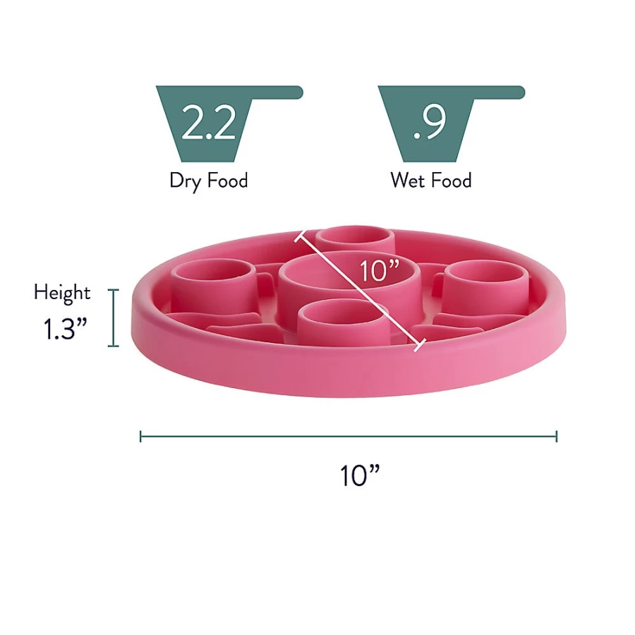PetSmart Whisker City Slow Feeder Cat Bowl, 1-Cup Capacity, Anti-Gulp Design for Healthy Eating