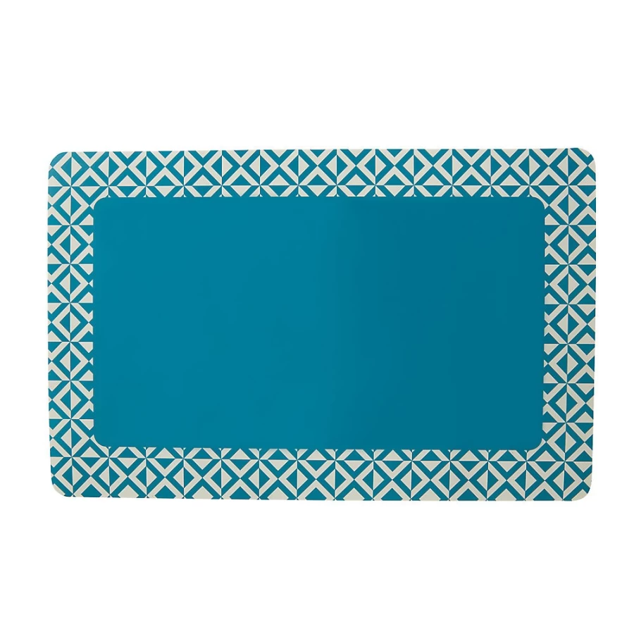PetSmart Whisker City Geometric Cat Feeding Mat - Non-Slip Washable Pet Placemat for Food and Water Bowls
