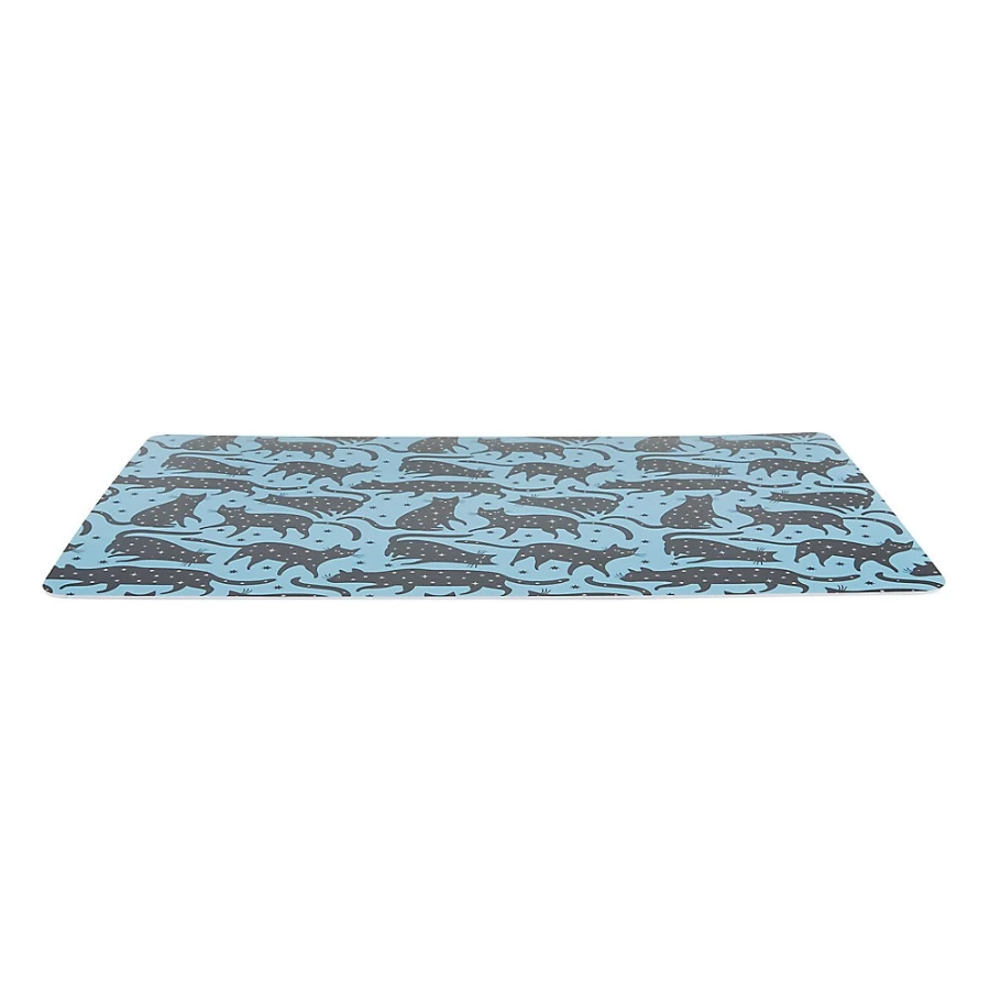 PetSmart Whisker City Midnight Cat Feeding Mat - Non-Slip Durable Pet Placemat for Cats