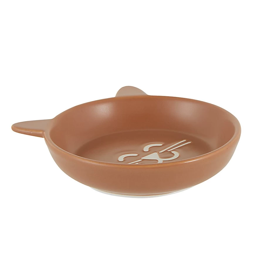 PetSmart Whisker City Ceramic Cat Bowl – 1.5 Cup Terracotta Pet Dish for Food & Water