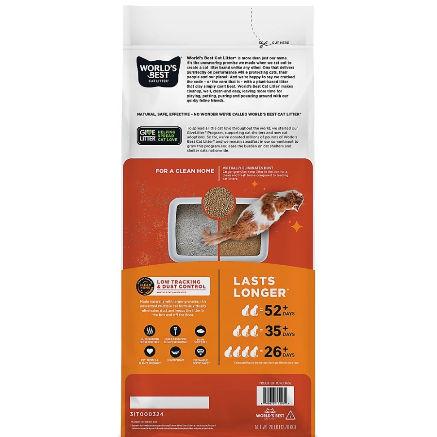 PetSmart Natural Clumping Corn Cat Litter - Unscented, Low Tracking, Multi-Cat Formula