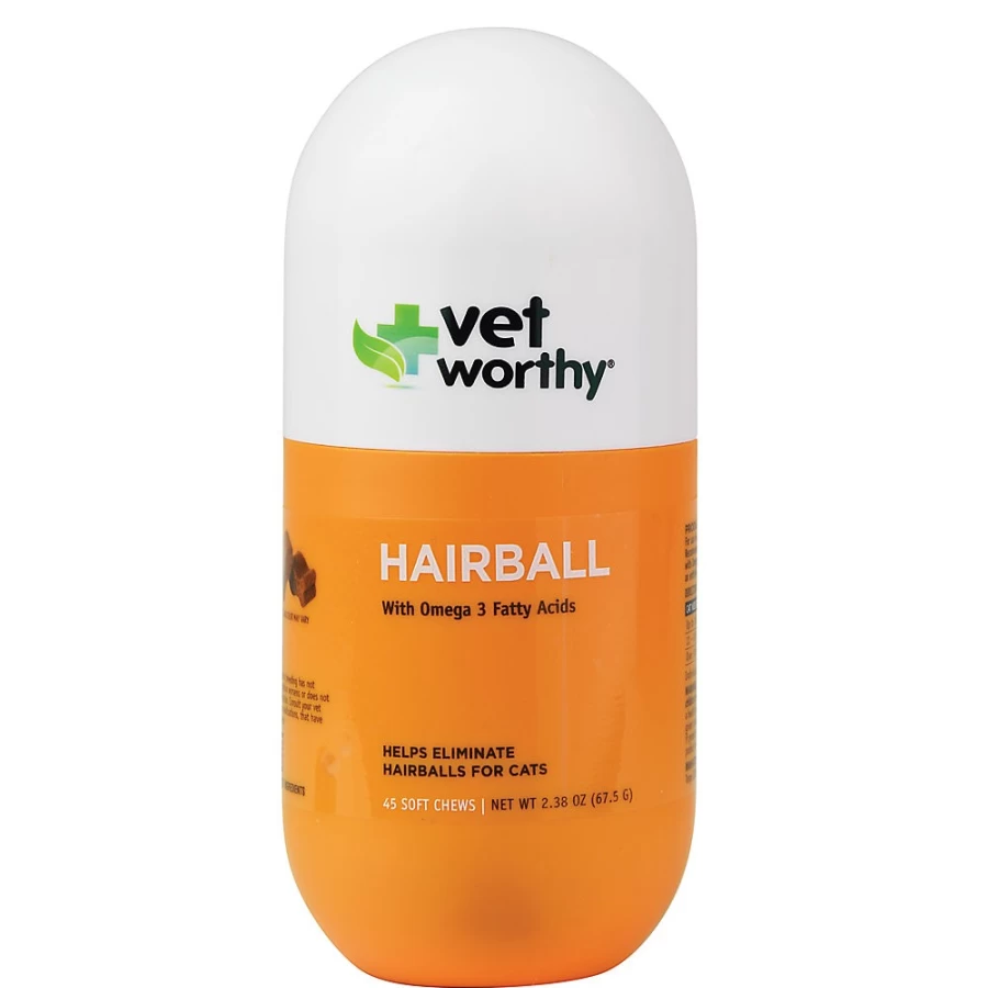PetSmart Vet Worthy Hairball Relief Soft Chews for Cats - Digestive Support & Hairball Control