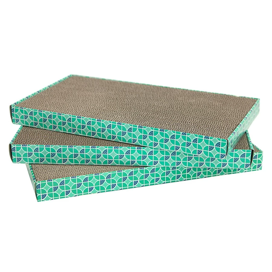 PetSmart Kitty City X-Large Corrugated Cat Scratcher - 3 Pack, Durable Cardboard Scratchers for Cats, Feline Scratching Pads for Claw Health