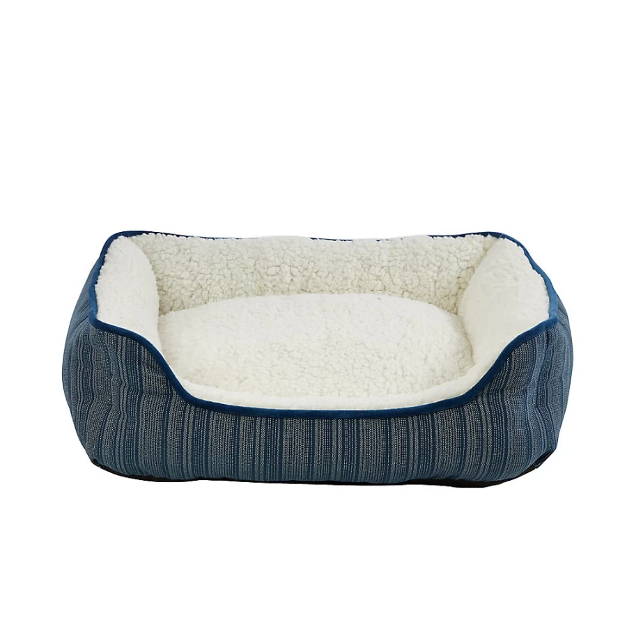 PetSmart Navy Stripe Whisker City Cat Bed - Cozy Cuddler for Cats