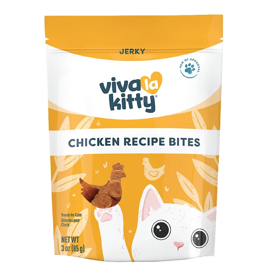PetSmart Viva La Kitty Grain Free High Protein Jerky Bites Cat Treats for Healthy Snacking