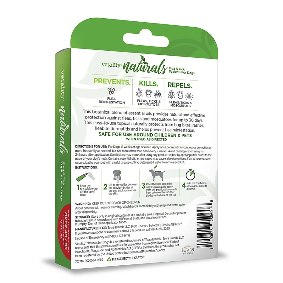 PetSmart Vetality Naturals Flea & Tick Prevention Topical Treatment for Dogs