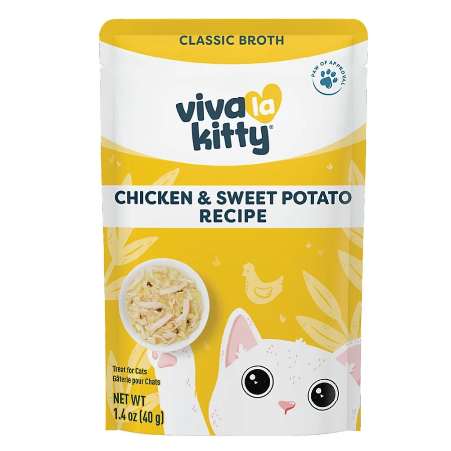 PetSmart Viva La Kitty Grain-Free High Protein Classic Broth Cat Treats for Healthy Cats