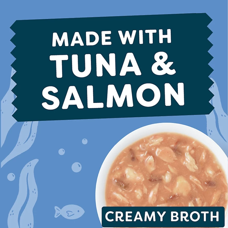 "PetSmart Viva La Kitty Grain-Free Creamy Broth Cat Treats - High Protein, Tasty & Healthy Snack for Cats"