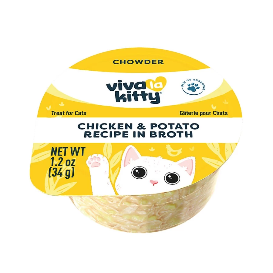 PetSmart Viva La Kitty Grain Free High Protein Cat Treats - Healthy Chowder Flavor for Cats