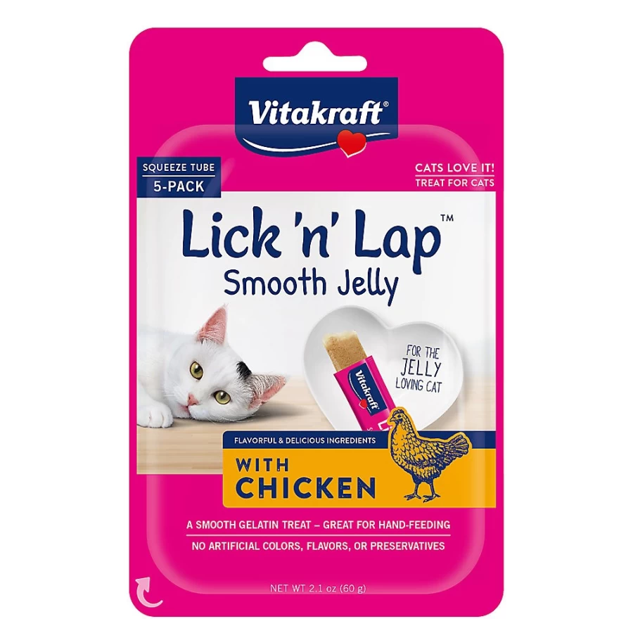PetSmart Vitakraft Lick 'n' Lap Smooth Jelly Cat Treats - 2.1 oz, Delicious & Healthy Snack for Cats