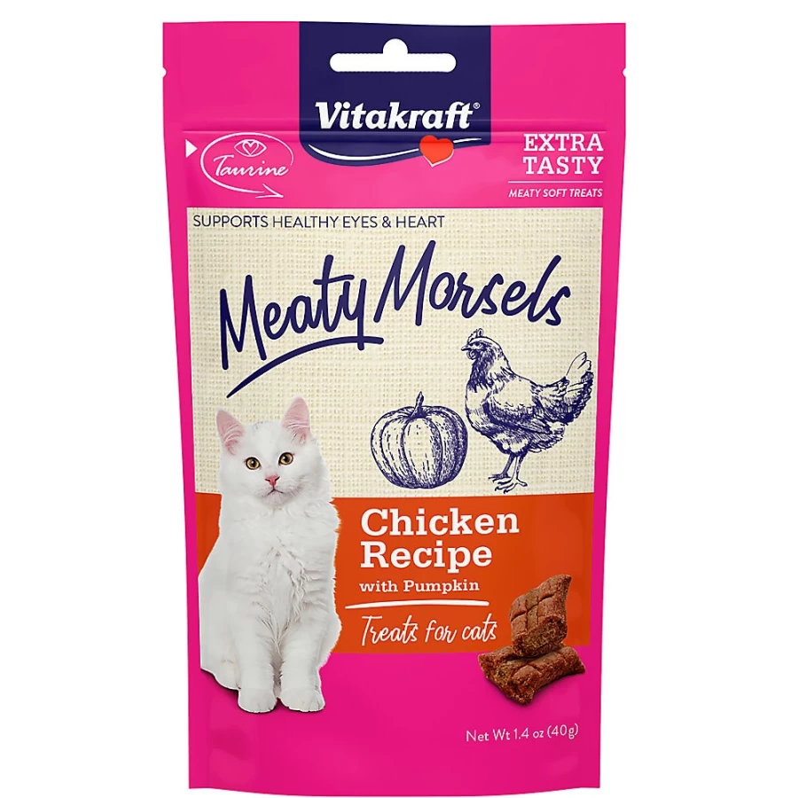 PetSmart Vitakraft Meaty Morsels Soft Cat Treats - Tender Meat-Flavored Bites, 1.4 oz Pack