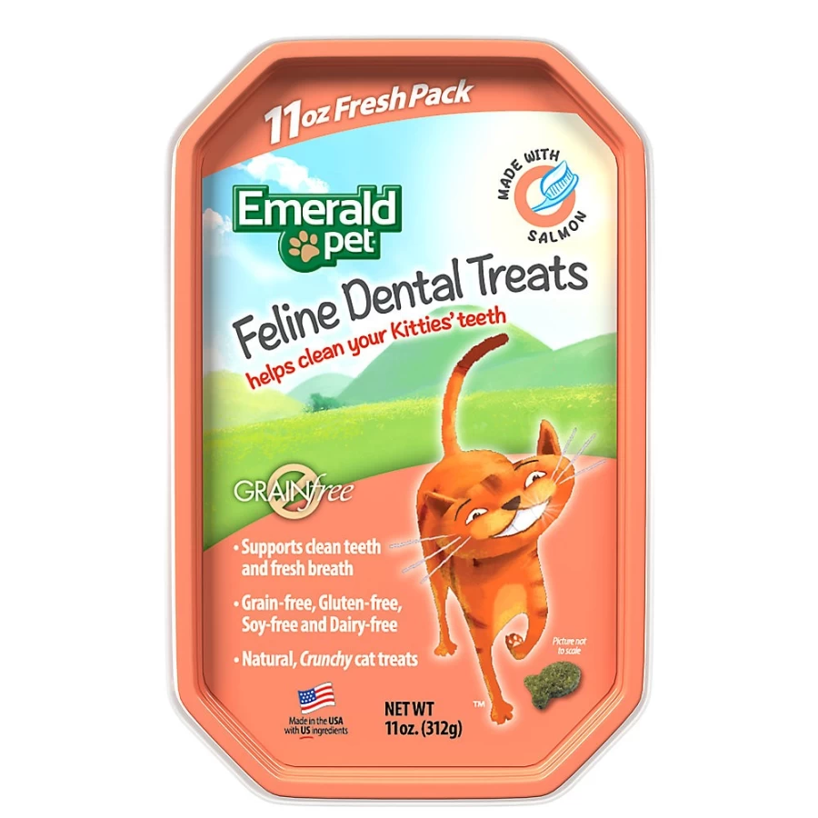 PetSmart Grain-Free Natural Emerald Pet Feline Dental Cat Treats for Oral Health