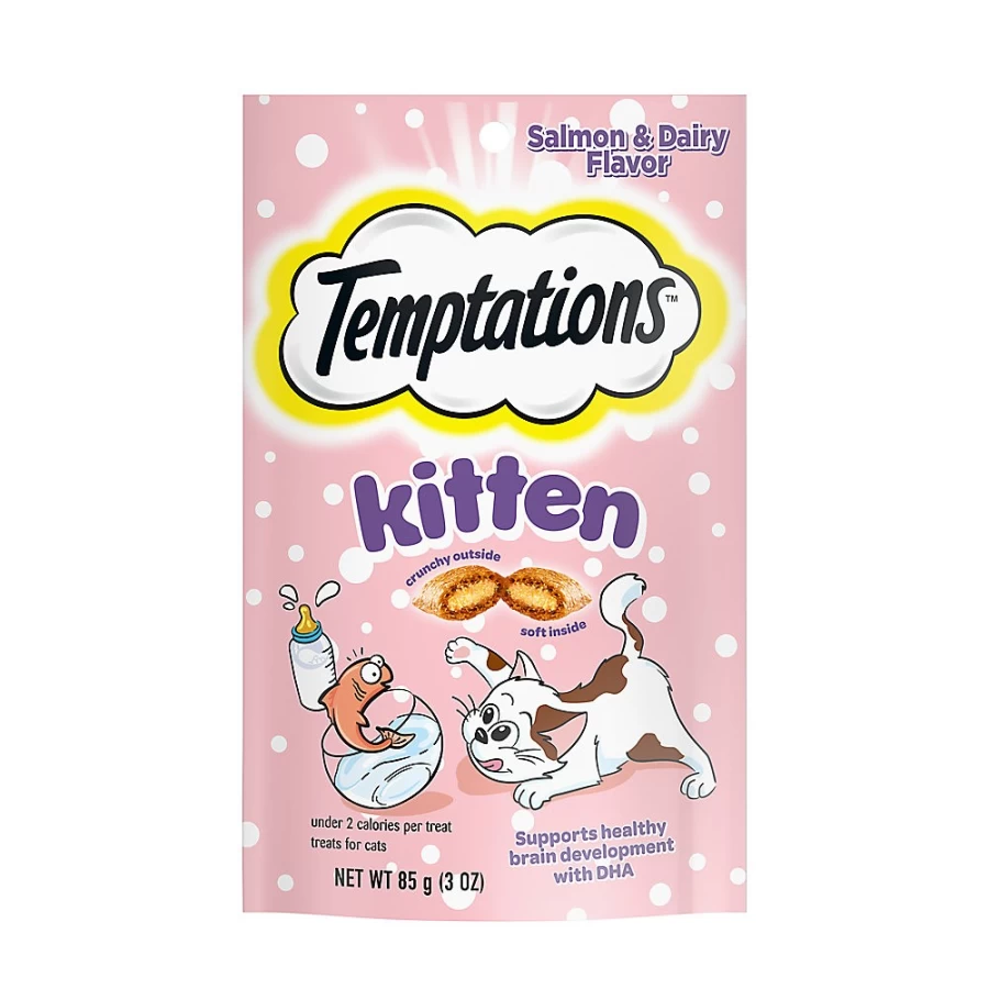 PetSmart Classic Kitten Cat Treats - Dairy & Salmon Flavor, Temptations Trade Healthy Snacks for Cats