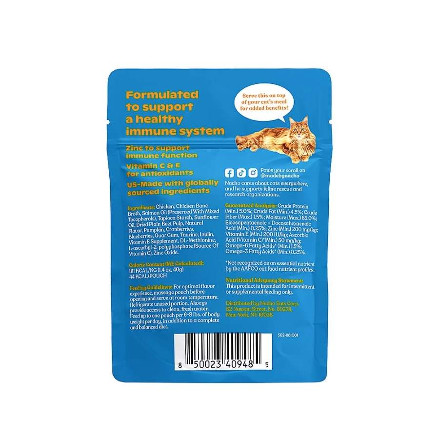 PetSmart Chicken Bone Broth Immune Support Cat Meal Topper - Made By Nachotrade