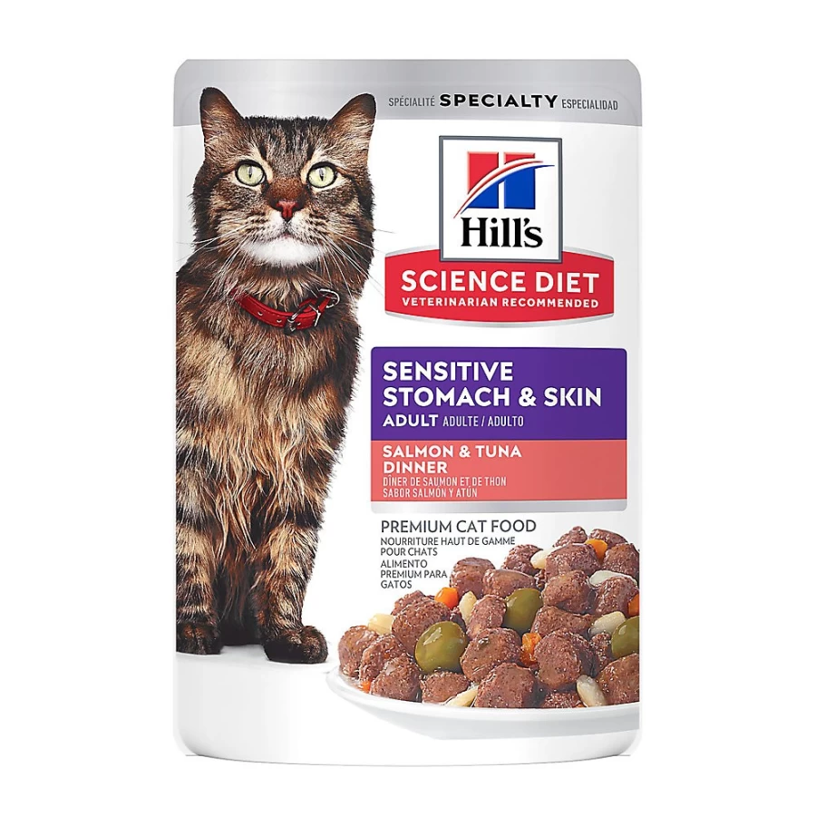 Hill's Science Diet Sensitive Stomach & Skin Adult Wet Cat Food 2.8 oz Can - Digestive & Skin Health | PetSmart
