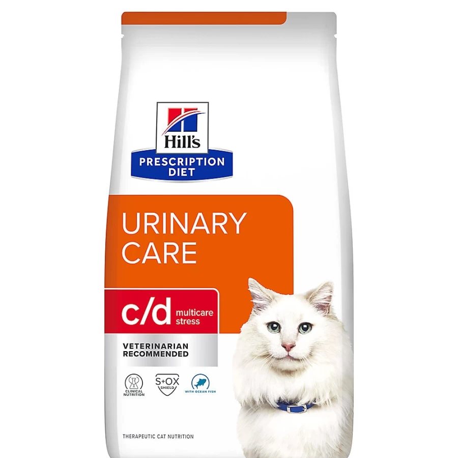 PetSmart Hill's Prescription Diet Urinary Care c/d Multicare Stress Dry Cat Food - Ocean Fish Flavor for Urinary Health