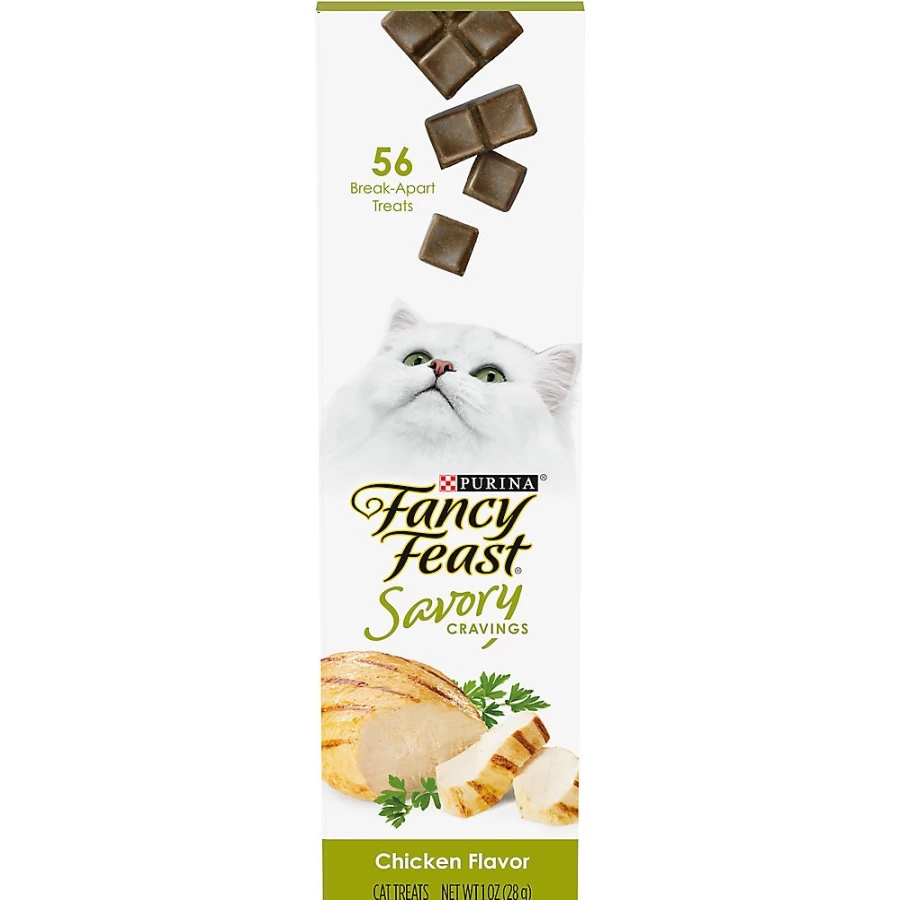 PetSmart Fancy Feast Savory Cravings Chicken Cat Treats for Adults - Natural, No Artificial Colors or Flavors