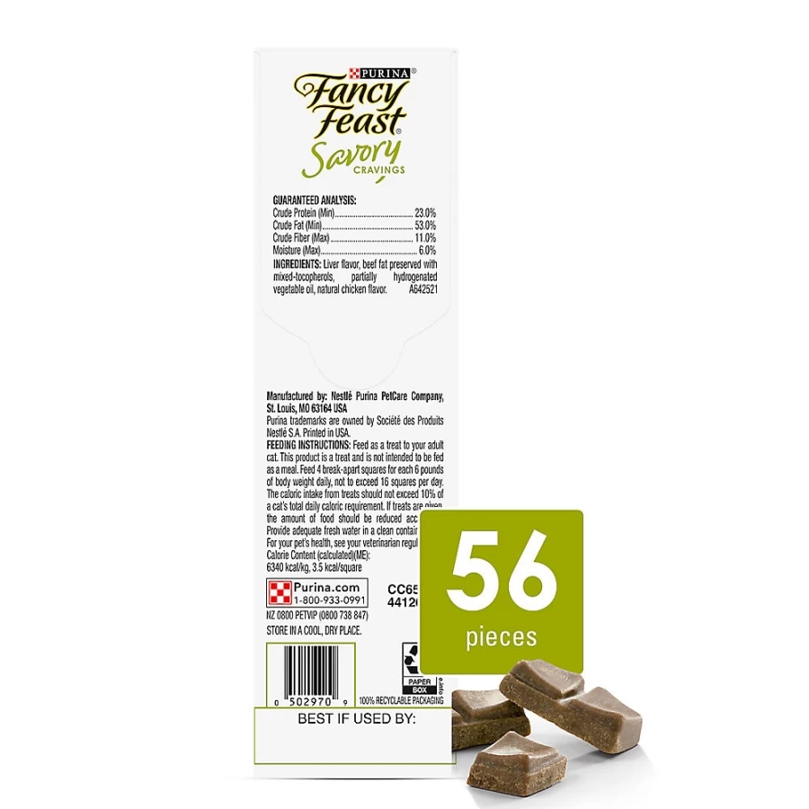 PetSmart Fancy Feast Savory Cravings Chicken Cat Treats for Adults - Natural, No Artificial Colors or Flavors
