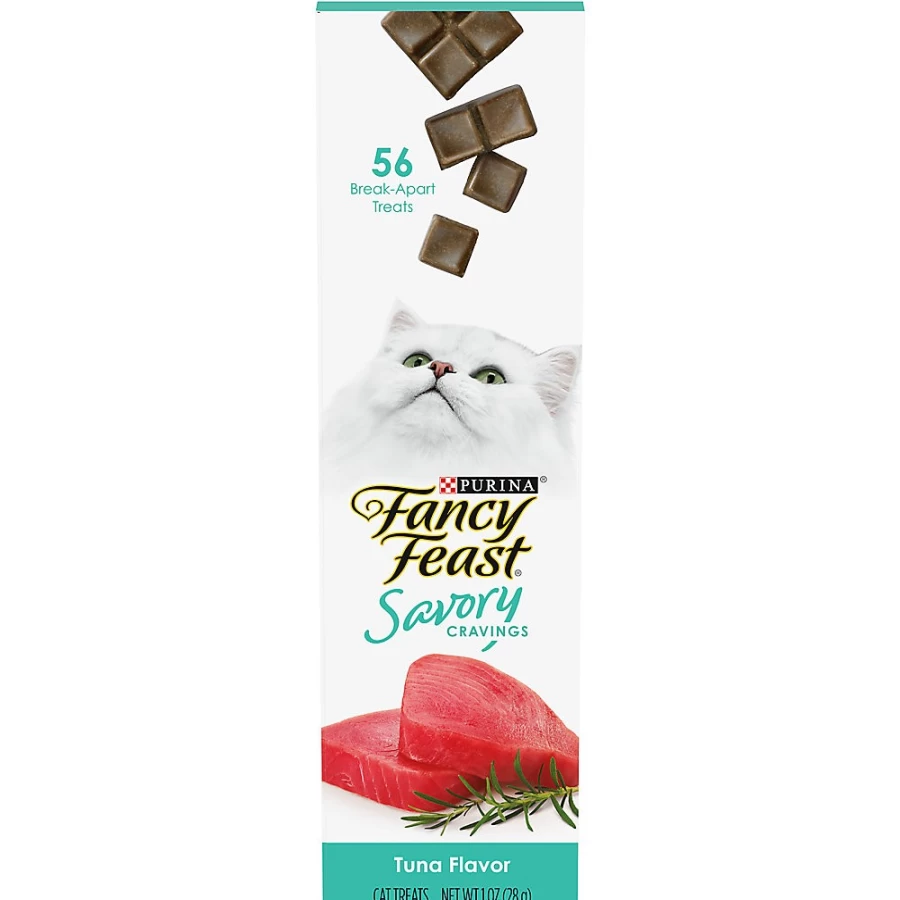 PetSmart Fancy Feast Savory Cravings Tuna Cat Treats for Adult Cats - No Artificial Colors or Flavors