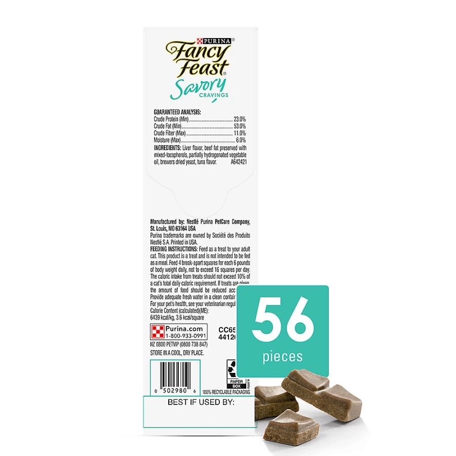 PetSmart Fancy Feast Savory Cravings Tuna Cat Treats for Adult Cats - No Artificial Colors or Flavors