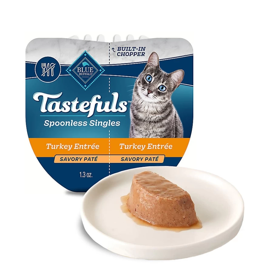 PetSmart Blue Buffalo Tastefuls Natural Turkey Pate Wet Cat Food for Adult Cats - Spoonless Singles