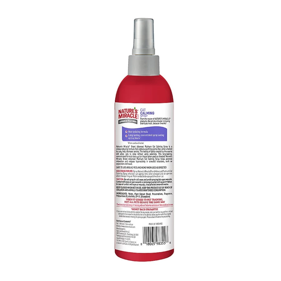 PetSmart Nature's Miracle Advanced Platinum Cat Calming Spray for Stress Relief & Anxiety Control