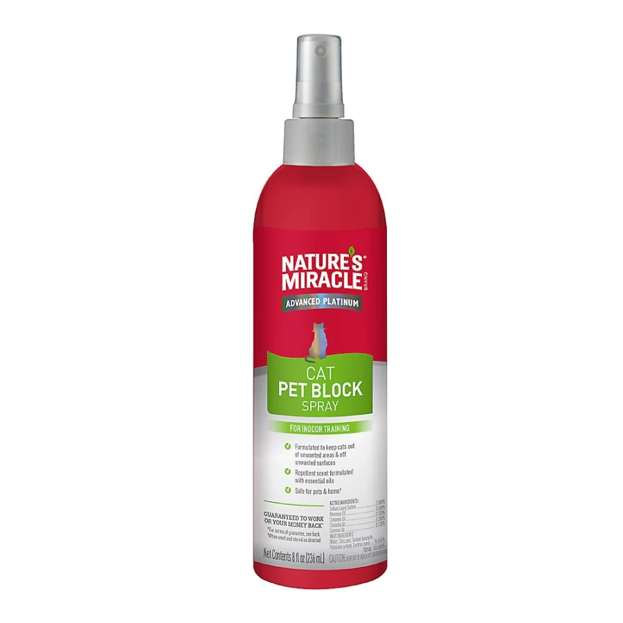 PetSmart Nature's Miracle Advanced Platinum Cat Block Spray - Stop Unwanted Behavior