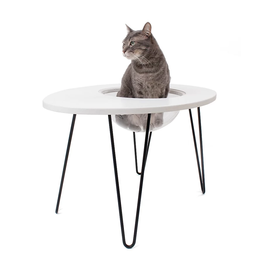 PetSmart NestEgg Raised Cat Bed Side Table - Elevated Pet Bed with Nightstand for Cats