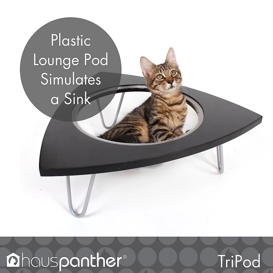 PetSmart Hauspanther Cat Tree Perch with TriPod Base - Cozy Lounge Pod for Climbing & Resting