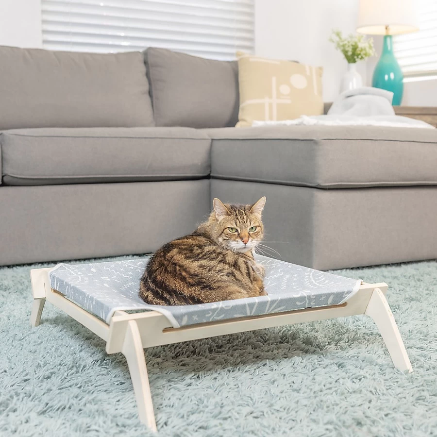 Primetime Petz Hauspanther Boho Tile Pet Lounge - PetSmart Cozy Cat Bed, Stylish Boho Pet Furniture for Indoor Cats