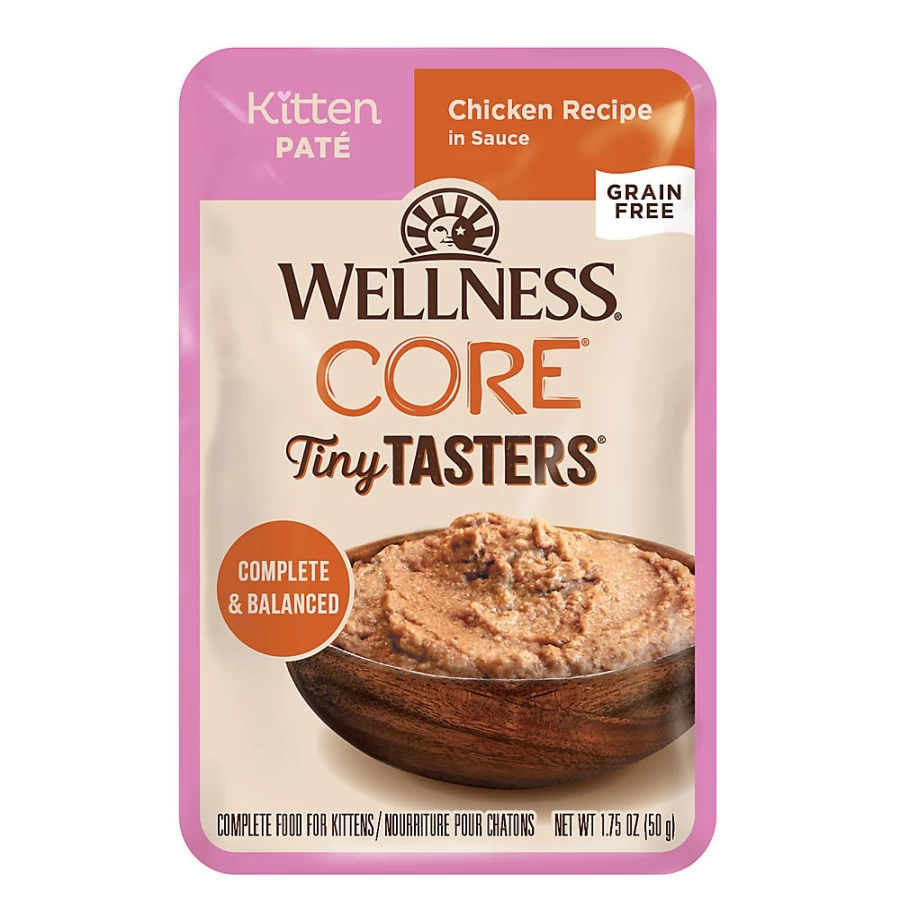 PetSmart Wellness CORE Grain-Free Kitten Wet Food Pate, Natural Recipe, 1.75 oz Tiny Tasters