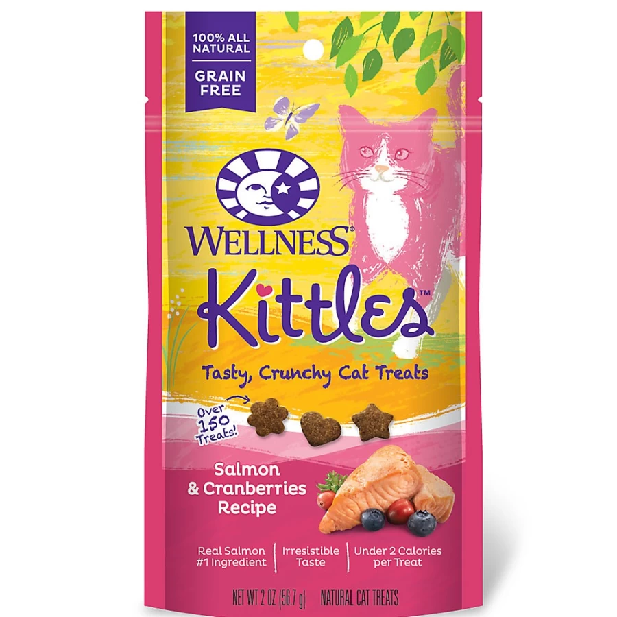 PetSmart Grain-Free Salmon Wellness Kittles Natural Cat Treats for Healthy Pets
