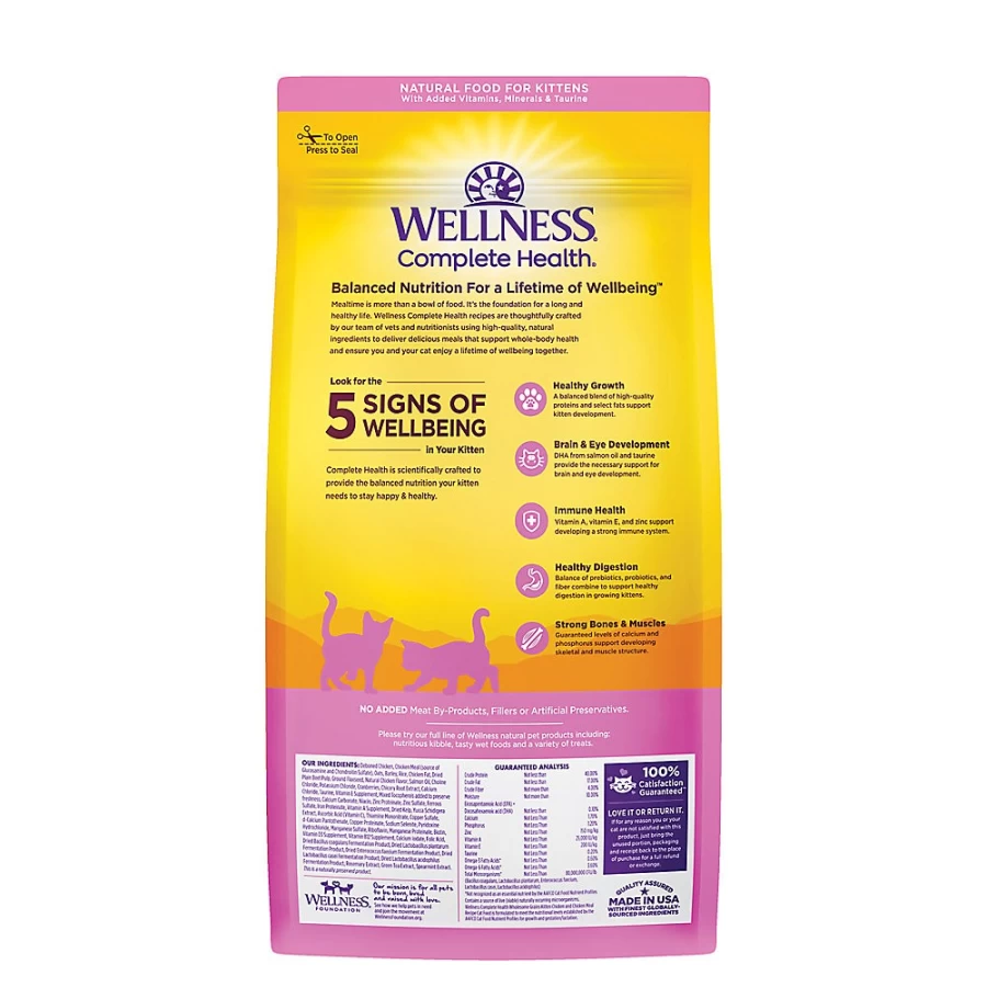 PetSmart Wellness Complete Health Natural Kitten Dry Cat Food with Chicken & Grain for Optimal Growth