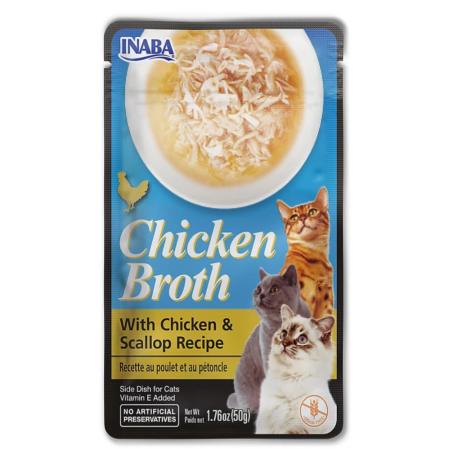 PetSmart Grain-Free Inaba Chicken & Scallop Broth Cat Food Topper for Cats