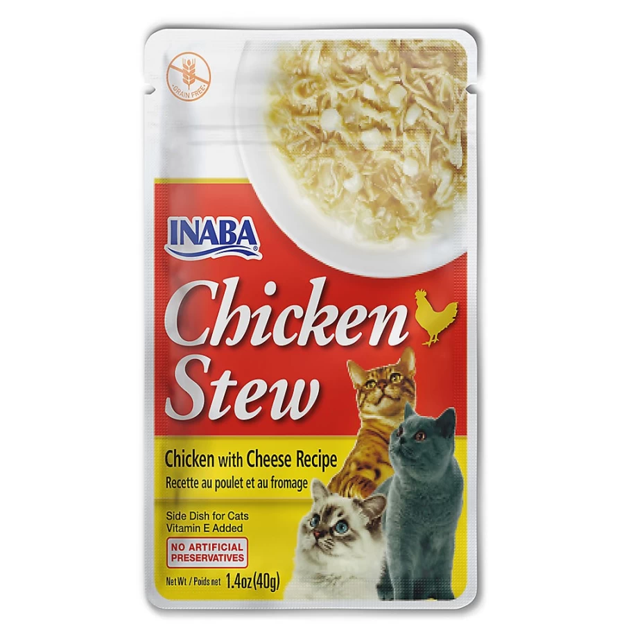 PetSmart Grain Free Inaba Chicken Stew with Cheese Cat Food Topper for Cats