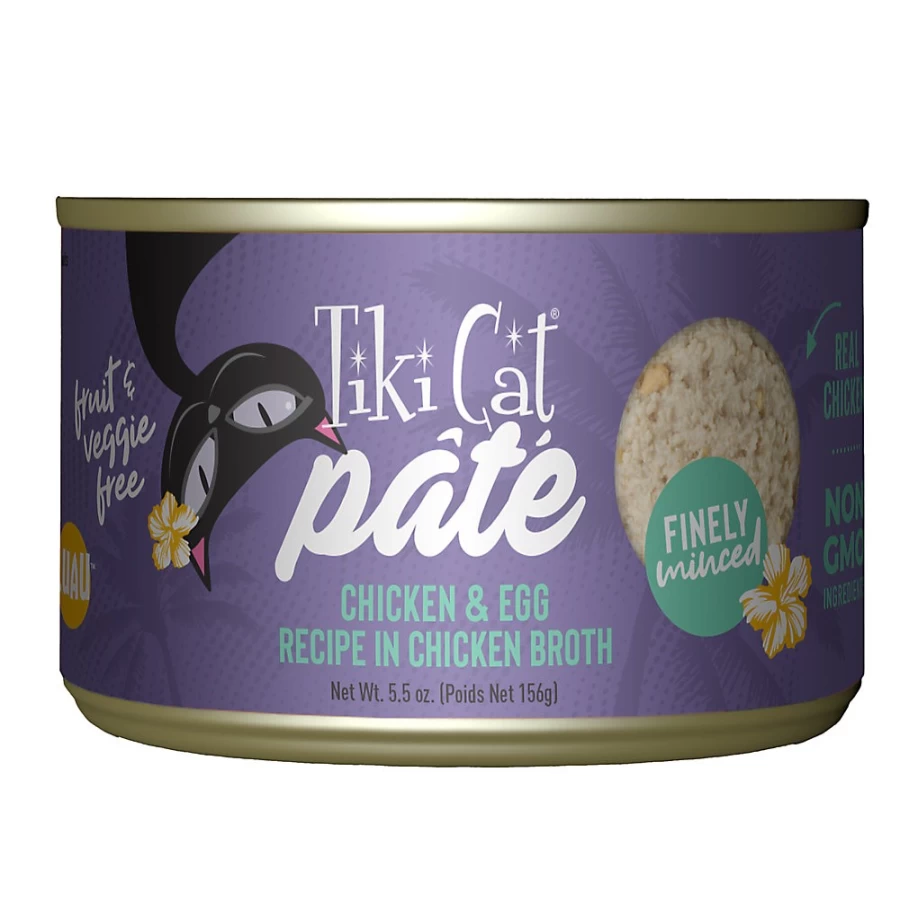 PetSmart Tiki Cat Grain Free Pate Wet Cat Food - 5.5oz, Natural Ingredients, High Protein Recipe
