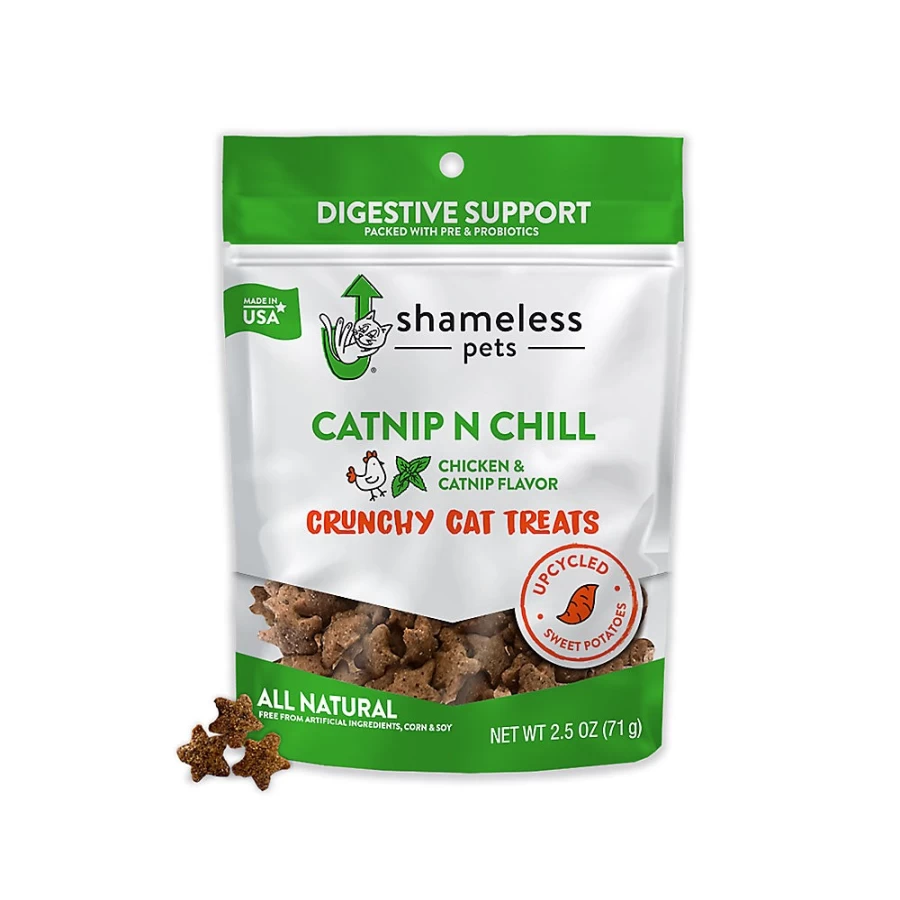 PetSmart Shameless Pets Catnip & Chill Crunchy Cat Treats - 2.5 oz Natural Cat Snacks