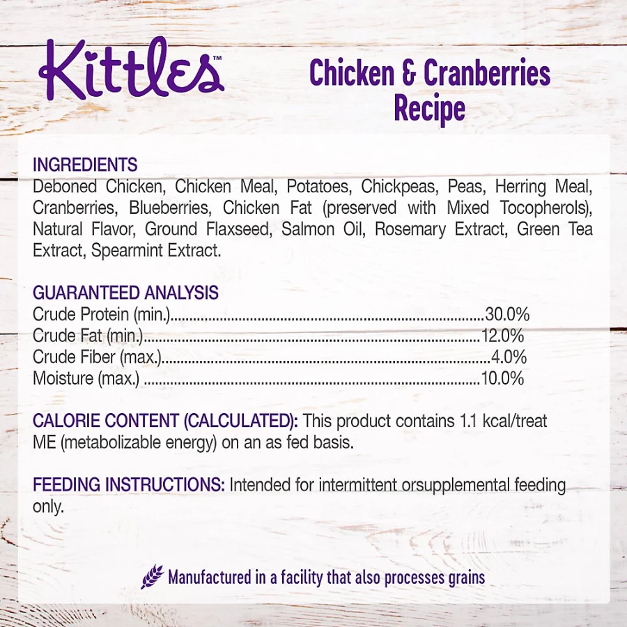 PetSmart Grain-Free Natural Chicken Wellness Kittles Cat Treats for Healthy Cats