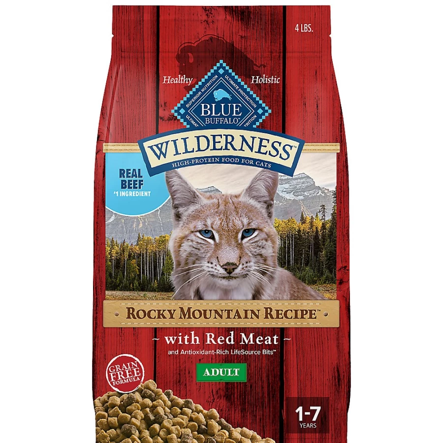PetSmart Blue Buffalo Wilderness Grain-Free Beef Recipe Dry Cat Food for All Life Stages