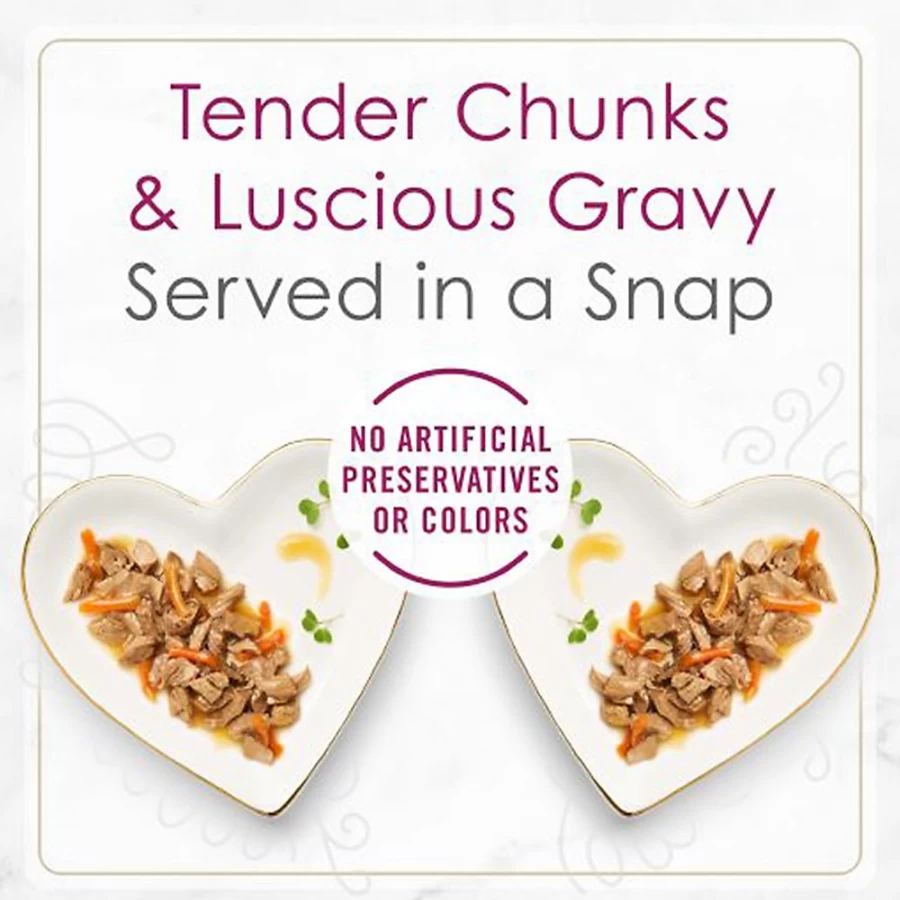 PetSmart Fancy Feast Petites Grain-Free Wet Cat Food in Gravy - 2.8 oz Can, Tender Poultry & Beef Recipes for Adult Cats