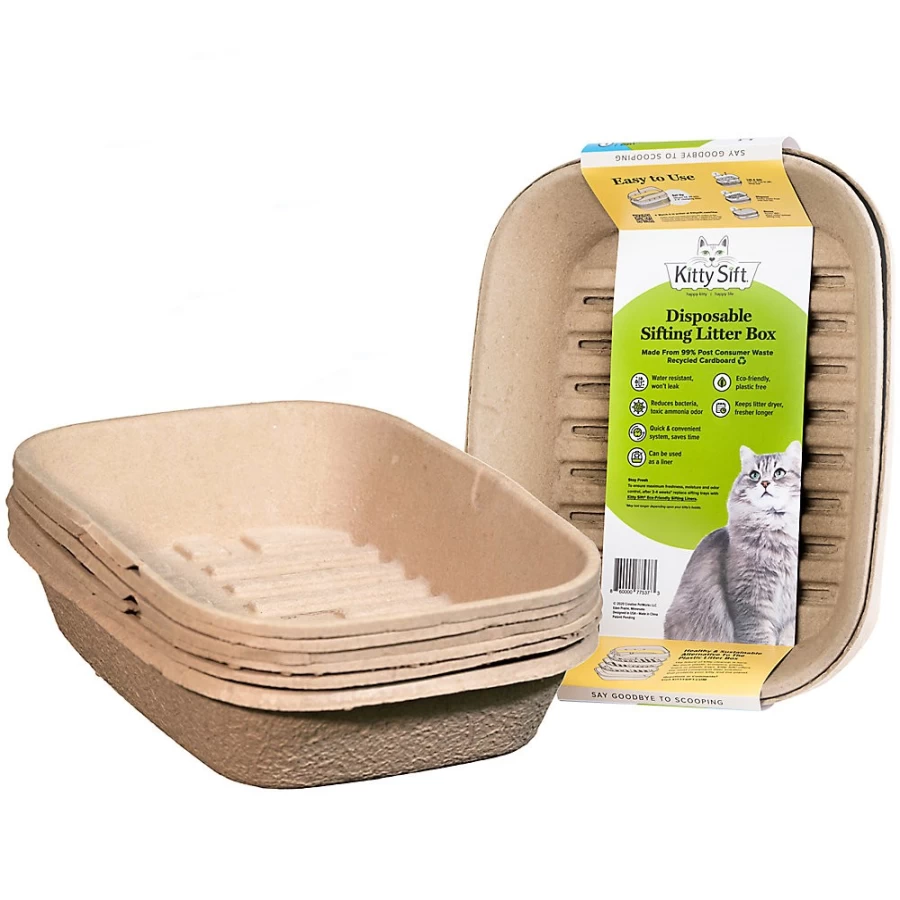 PetSmart Kitty Sift Disposable Cat Litter Box - Easy Clean Sifting Tray for Cats