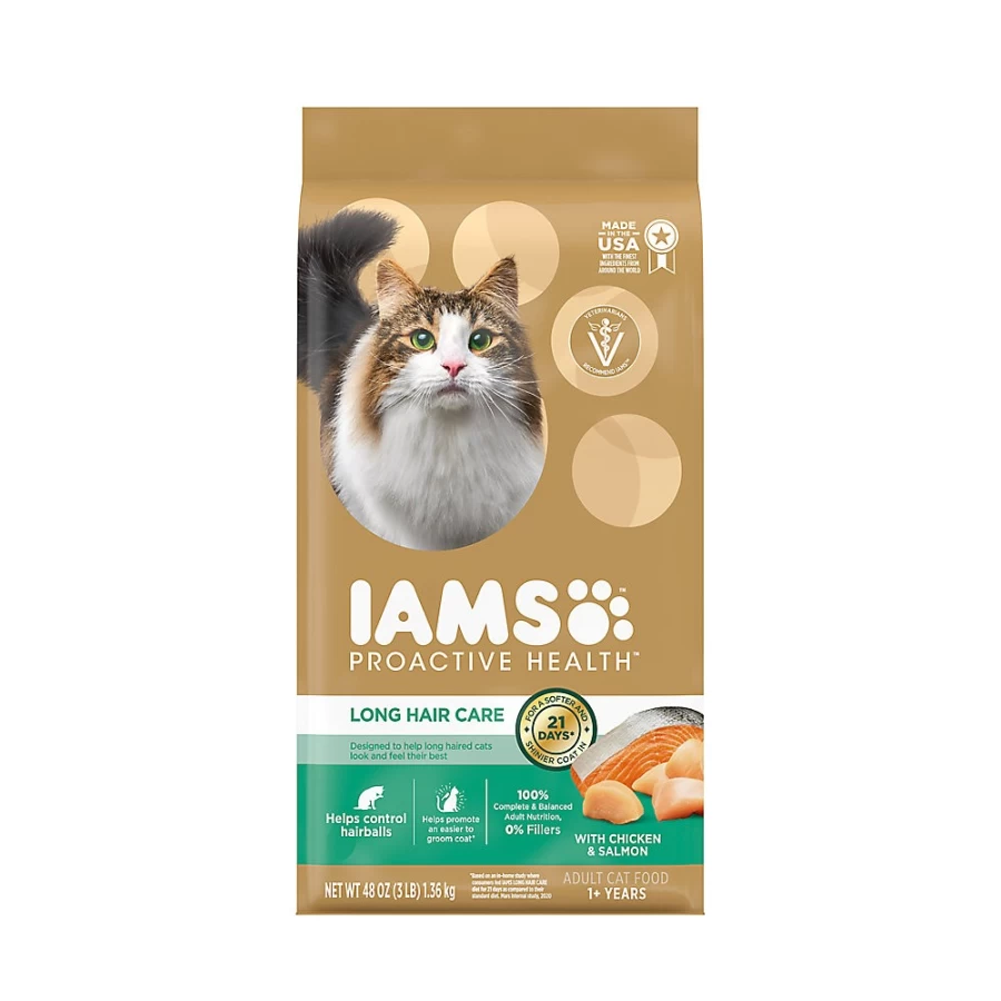 PetSmart Proactive Health Adult Dry Cat Food for Long Hair Care - Chicken & Salmon Recipe by IAMStrade