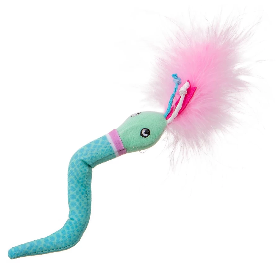 PetSmart Flexible Bendy Plush Snake Cat Toy - HappyNip Interactive Play for Cats
