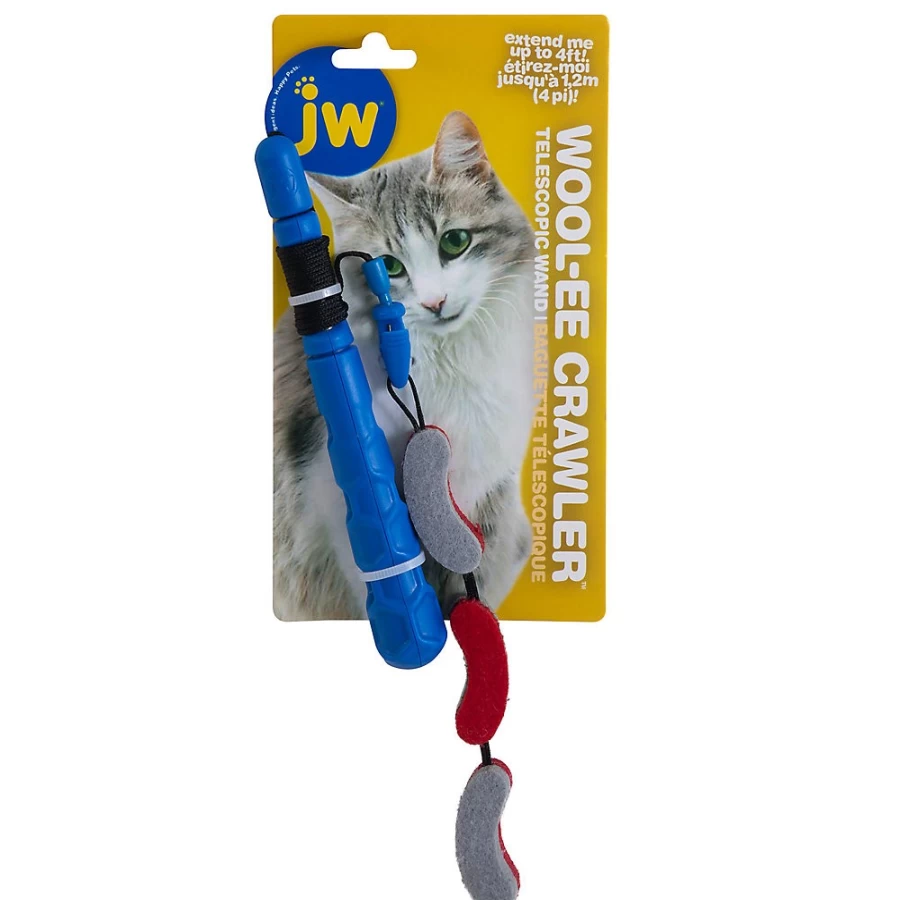 PetSmart JW Pet Telescoping Wand Cat Toy with Felt Crawler for Interactive Play