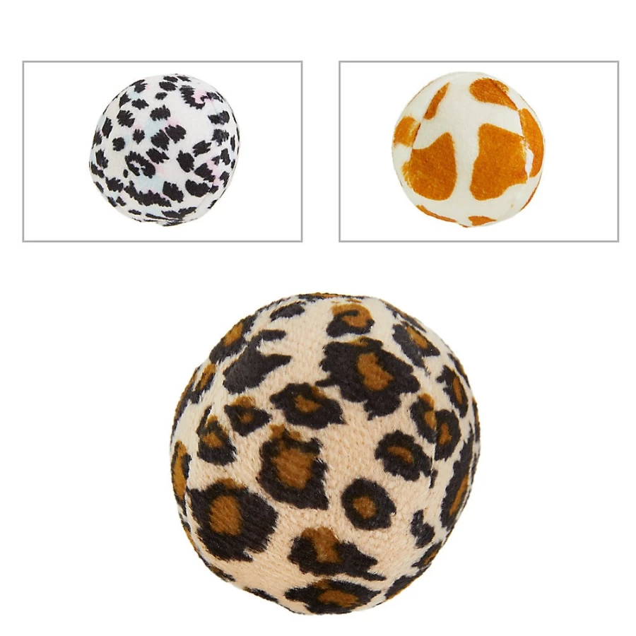 PetSmart Whisker City Color-Varying Animal Print Cat Toy Ball for Play