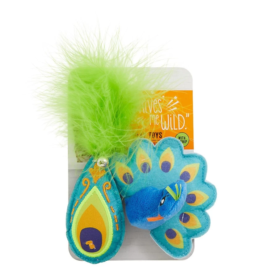 PetSmart Whisker City 2-Pack Peacock Feather Cat Toys for Interactive Play