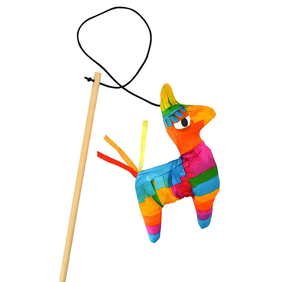 PetSmart Meowijuana Refillable Catnip Wand Toy - Smashed Llama Party Piñata for Cats