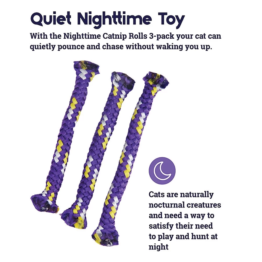 PetSmart Catnip Cat Toys for Night Play - Petstages Nighttime Rolling Toy with Catnip