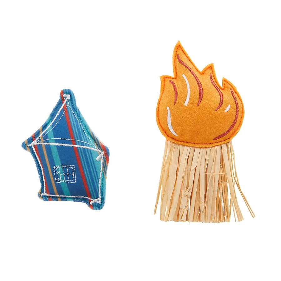 PetSmart Whisker City Tent & Fire Cat Toys 2-Pack with Catnip – Interactive Play for Cats